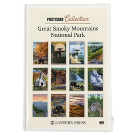 Lantern Press Smoky Mountain National Park, Tennessee - Postcard Set of 12 Different Original Hand Illustrated Postcards