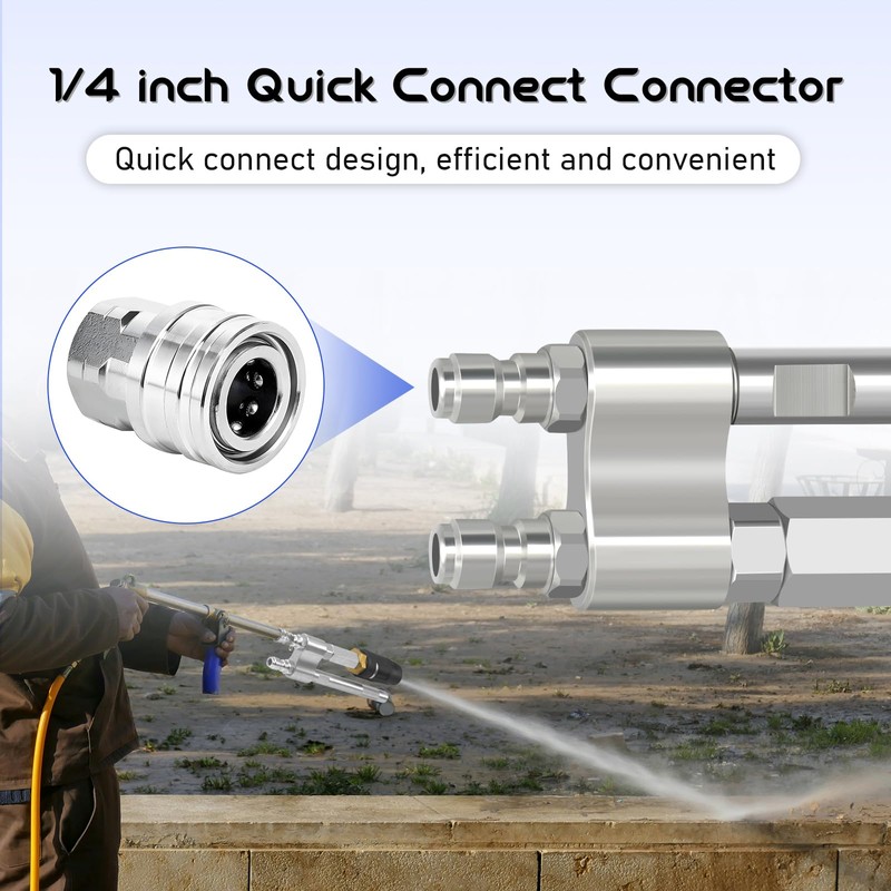 M5 Twist Nozzle,3-7 GPM Two-in-one Adjustable Downstream Soft Wash Nozzle,1/4"