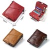 Lurrose Cartera Para Hombre De Piel Roja Protección Rfid Monedero