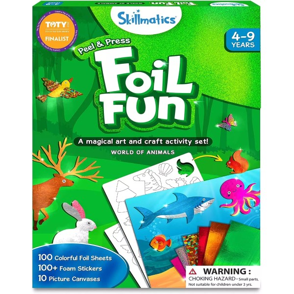 Art & Craft Activity - Foil Fun Animals, No Mess