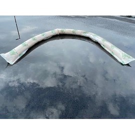 AquaShield Powered by Mobilevee - 6 Ft. Water Activated Flood Barrier and Diverter for Homes and Garages - 12-Pack for Flood and Rain Diversion, Protection Against Storms, Emergency Flood Kit