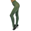 Hunter Green Opaque Stretchy Soft Leotard Tights