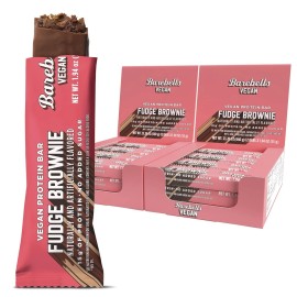 Unbranded Barebells Plant Based Protein Bars, Fudge Brownie – 24 bars (2 Packs of 12) -
