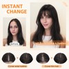 Hairro Human Hair Toppers For Women Wispy Air Bangs 3D