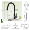 APPASO Black Kitchen Faucet with Soap Dispenser, Matte Black Kitchen
