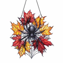 Spider Ornaments Acrylic Window Hanging, Spider Gifts for Women Men Spider Lovers, Spider Decor, Spider Decorations for Home Garden Kitchen Christmas Fall Autumn, Spider Autumn Ornaments