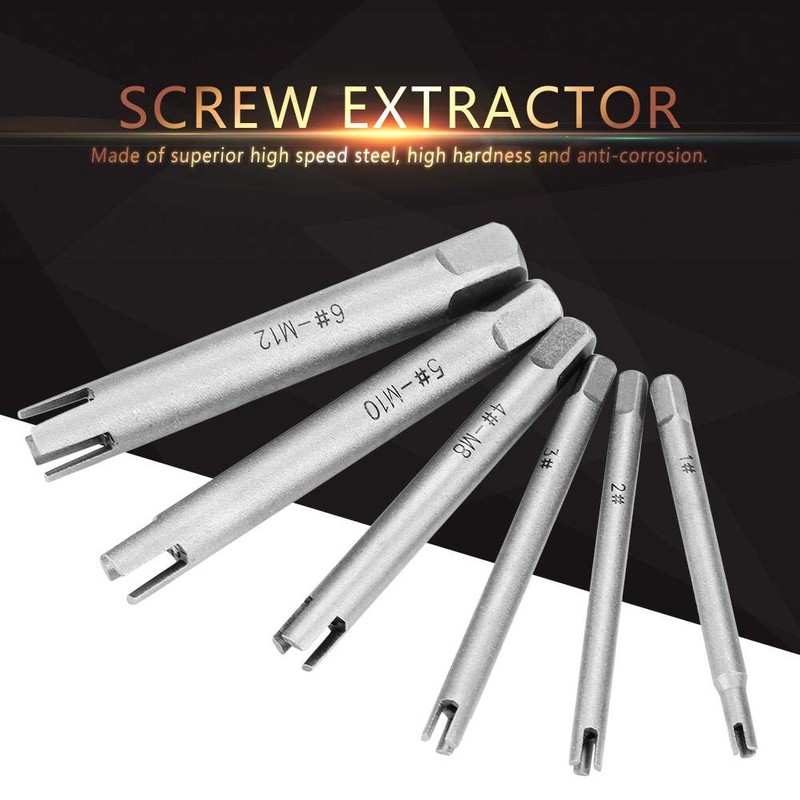 Fafeicy Stripped Screw Remover, Tap Extractor Set, High Speed Steel