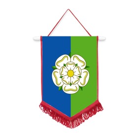 East Riding Of Yorkshire Car / Wall Pennant With Red Border Fantastic Souvenir