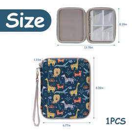 Card Case for Yoto Cards,Card Holder with Zipper,Card Storage,Transparent Protective Pages & Angled Pockets for Convenient Access,Card Binder Holder with Sleeves for Travel (Animal)