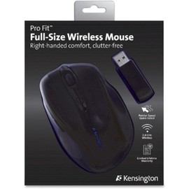 Kensington Pro Fit Full-Size Wireless Mouse (K72370US),Black/Silver