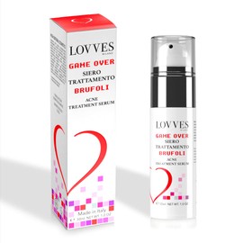 LOVVES Game Over Pimple Treatment Serum, High Natural Cosmetics, Anti-Acne, Antibacterial, Sebum Regulating, Flames and Smooths the Affected Area, 30 ml Airless Bottle