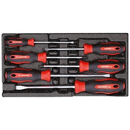 GEDORE Red Screwdriver Set in 1/3 Foam Module, 6 Pieces