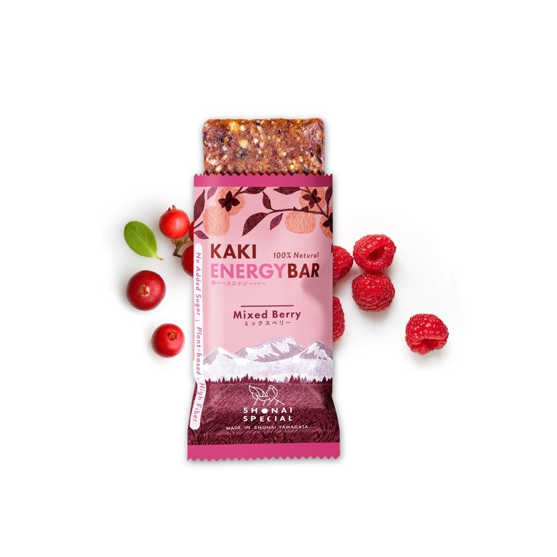 Shonai Special KAKI ENERGY BAR Mixed Berries 12 Count
