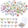 GORGECRAFT 1 Box 160Pcs Mini Resin Butterflies Dragonflies 3D Miniatures