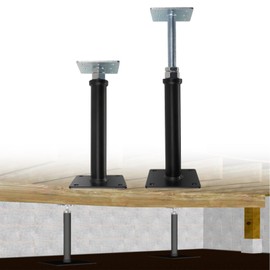 RULLINE 4-Pack Adjustable House Floor Jacks, 9.5-13.5 Inch Mini Screw Jacks for Lifting and Leveling, Heavy-Duty Support Posts for Floors, Decks, and Crawl Spaces