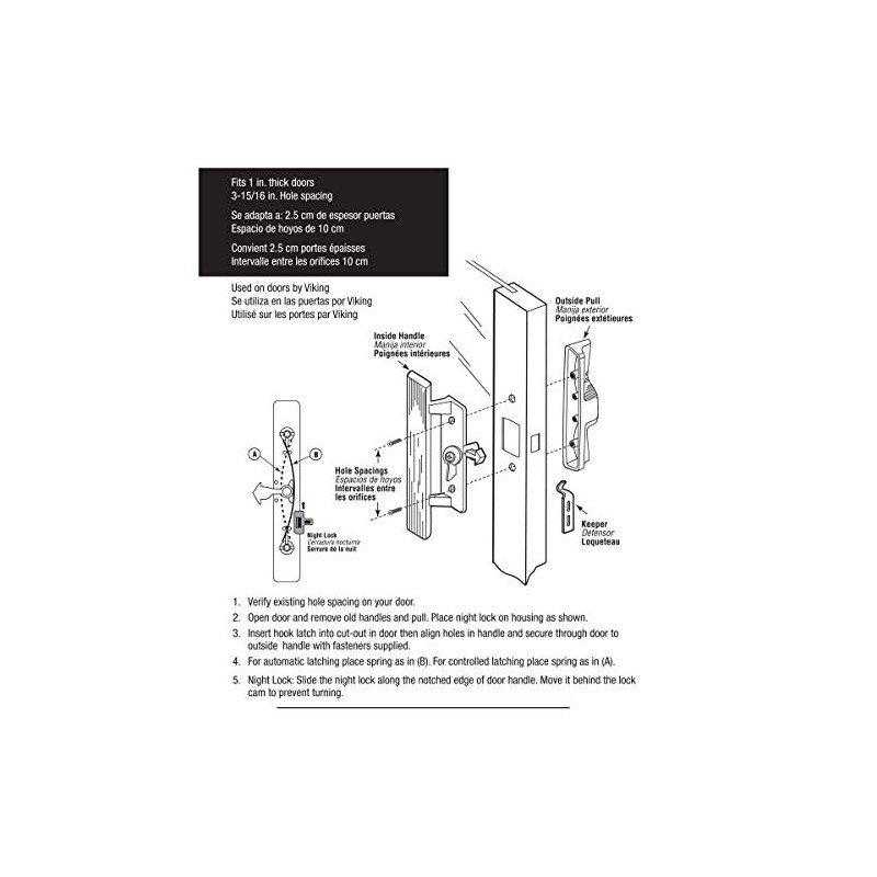 Prime-Line MP1018 Sliding Door Handle Set, 3-15/16 In., Diecast and