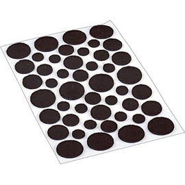 Shepherd Hardware Adhesive Felt Surface Protection Pads, Assorted Sizes, Brown - 2 Packs of 46 Count = 92 Count