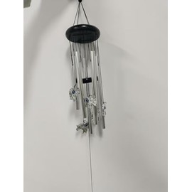 Virekm Wind Chimes Outdoor, Wind Chime with Natural Sounds, Outdoor/Indoor Decorations for Patio, Porch, Garden, and Backyard (Evil Eye Elephant)