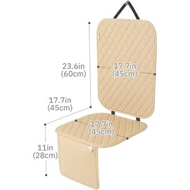 UkrParts Waterproof Non-Slip Car Seat Protector Mat for Child Safety (Biege)