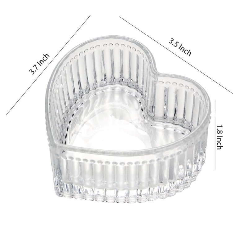 WAIT FLY Glass Heart-shaped Candy & Dessert Bowl - Fruit