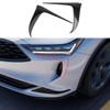 crosselec Carbon Fiber Front Bumper Cover Headlight Trim Strip Accessories
