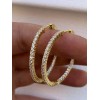 Harlembling 14k Gold Plated Solid 925 Sterling Silver Big CZ