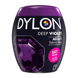 Dylon Deep Purple Dye for use in washing machine, 350 grams, Salt Included 2 pieces