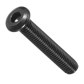 METALLIXITY Flat Head Hex Socket Cap Screws Bolts(M8-1.25x45) 10Pcs, 304 Stainless Steel Hex Socket Furniture Bolts Screws - for Furniture Woodworking Project, Black