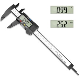 Digital Caliper Calipers Measuring Tool, 0-6inches Electronic Caliper with Premium Large LCD Screen, Inch and Millimeter Convert, Auto-Off Feature, High Precision and Clear Display, HnoaTovy