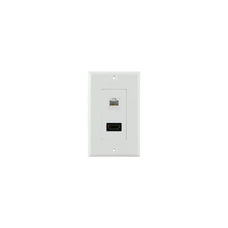 GE 87722 HDMI and Ethernet RJ45 Wall Plate, Smart HDTV