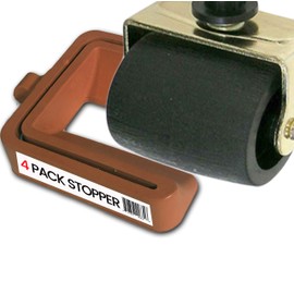 iPrimio No Lift - Bed and Furniture Stopper - Requires No Lifting of Your Bed - It Works - Caster Cups Keeps Bed and Furniture from Sliding Bed Caster Stopper. Solid Rubber (4 Pack, Brown)