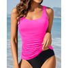Aqua Eve Tankini Tops for Women Swimwear Top Only Tummy