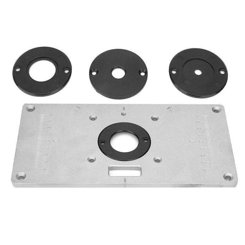 Aluminum Alloy Router Table Insert Plate With Ring For Woodworking