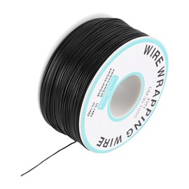 Insulation Test Packaging Cable, Single Core Cable, 0.25 mm Wire-Wrapping Single Wire Core Strand 30AWG Cable 250 Metres Black for DIY RC Planes Lamps Household Appliances