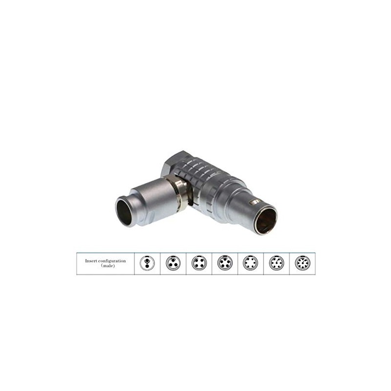 HangTon FHG.0B 6 Pin Right Angle Connector, Circular Push-Pull Male