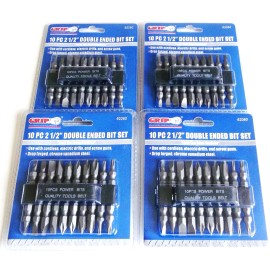 GRIP 40 GRIP 2-1/2" DOUBLE ENDED POWER DRILL SCREW DRIVER BITS PHILLIPS SLOTTED TORX