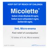 Micolette 5mL Micro Enema Tube 12 Pack