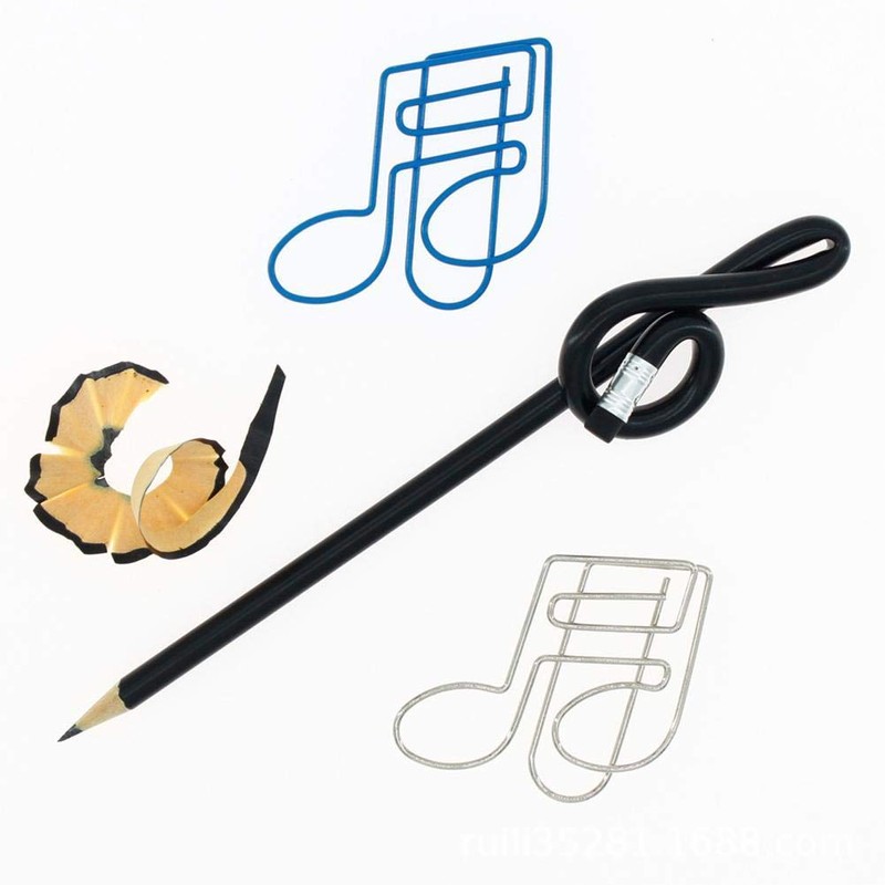 KingPoint Treble Clef Pencil 7pcs Cartoon Musical Note Shape Pencil