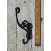 Hat & Coat Hook Swan Neck 4 Hole Iron 5.5"