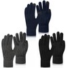 3 Pair Winter Gloves, Men Touch Screen Gloves, Winter Thermal