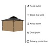 Tngan Gazebo Universal Replacement Privacy Curtain, 10'X12' Waterproof Outdoor Sidewall