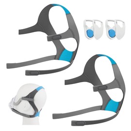Hecatelly Replacement Headgear Kit for F20 Headgear with Magnetic Clips - Headgear Strap Compatible with AirFit F20/AirTouch F20 Full Face Masks (2 Headgear+ 4 Clips)