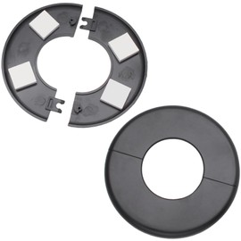 Murtenze 2PCS Wall Split Flange, Self Adhesive Round Escutcheon Plate Wall-mounted Pipe Hole Cover Buckles Design for 2.5"/64mm Diameter Pipe