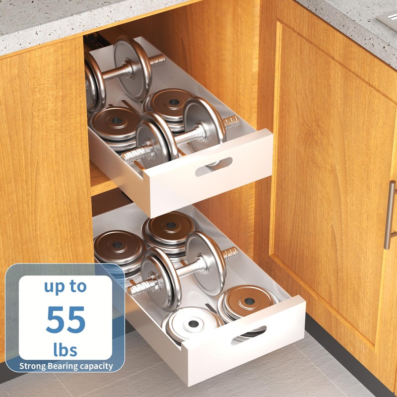 1 Pack | 21" Deep Pull Out Cabinet Organizer Adhesive,