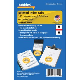 Tabbies Computer Printout Index Tabs