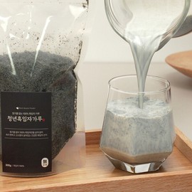 (현대Hmall)전라도 청년 청년선식 흑임자가루 300gx4팩 (Hyundai Hmall) Jeollado Youth Young Sun-sik Black Sesame Powder 300g x 4 Packs