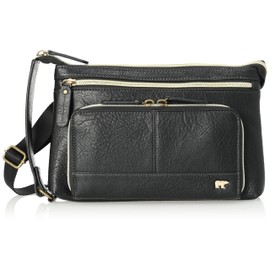 Golden Bear GBMH3NE3 Shoulder Antiqued 2-Way Clutch Shoulder Bag, Wallet Shoulder Bag, Second Bag, Black