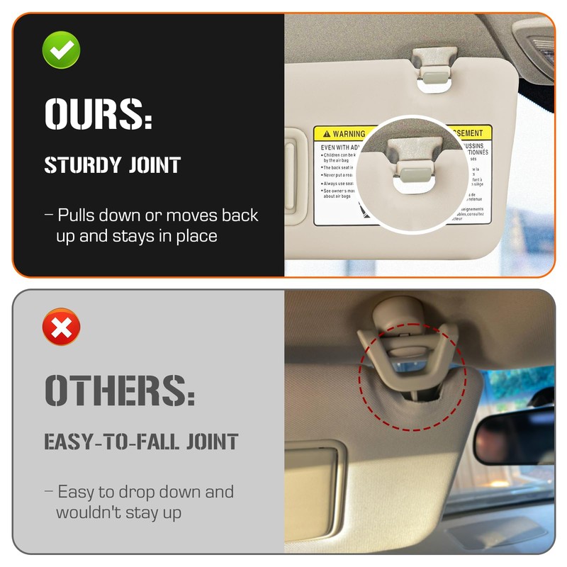 Sun Visor for 2004-2005 Toyota RAV4, Left Driver Side Beige