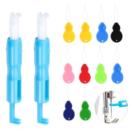 Pack of 12 Threading Aid for Needles Sewing Machine Needle Threader Quick Sewing Threader Automatic Sewing Needle Inserter Plastic Needle Threader Tool for Sewing Machine Tool for Sewing Machine 2