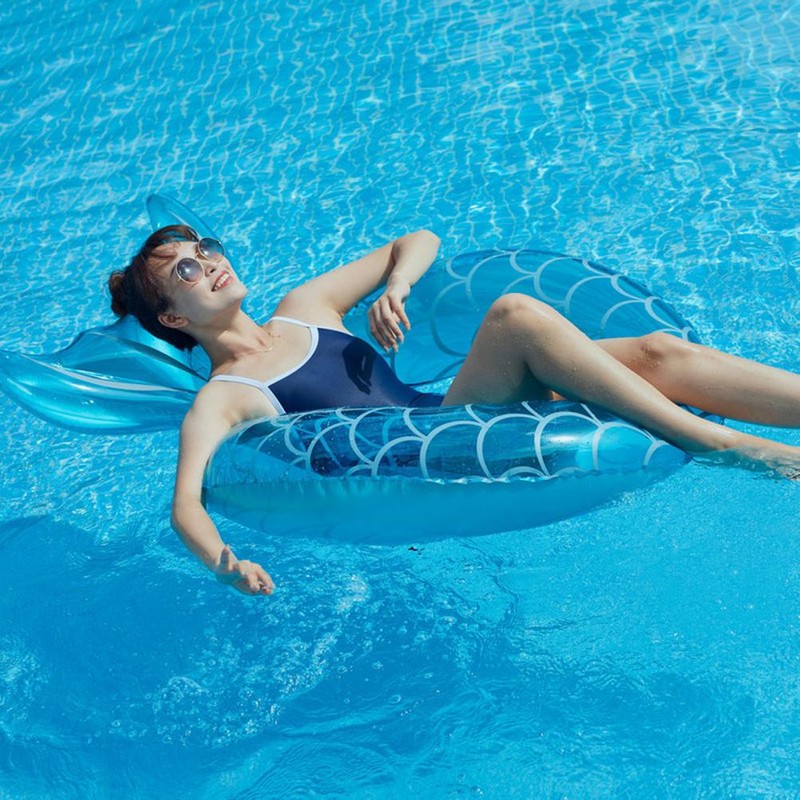 Inflatable Mermaid Swimming Ring PVC Mermaid Tail Tubes Water Party
